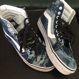 Acid Wash / Tie Dye Hi-Top Denim Old School Vans!